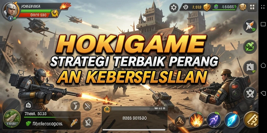 Tampilan gameplay HOKIGAME dengan strategi mendalam dan pertempuran seru.