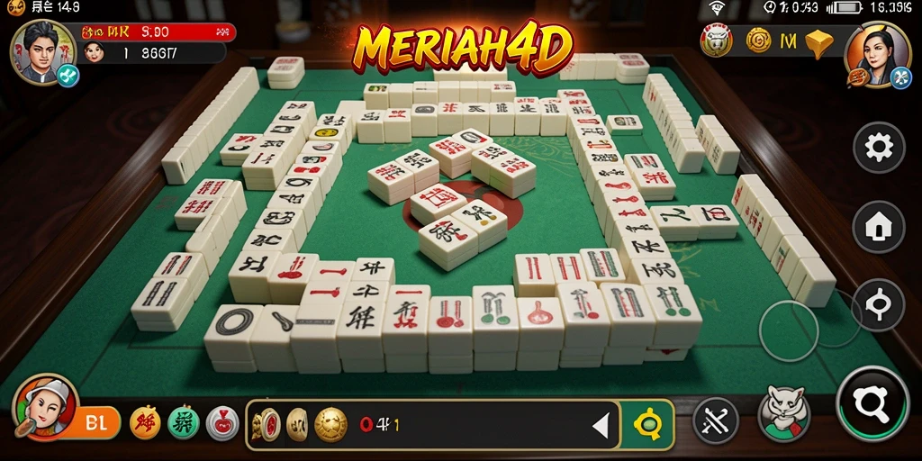 Tampilan gameplay seru dari <strong>MERIAH4D</strong> yang penuh tantangan Mahjong.