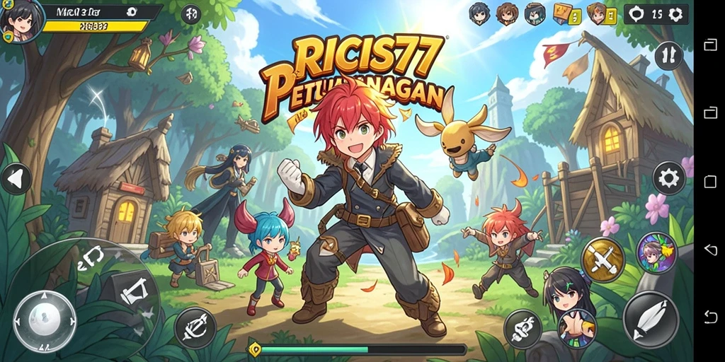Tampilan screenshot RICIS77 menampilkan aksi seru dalam dunia anime.