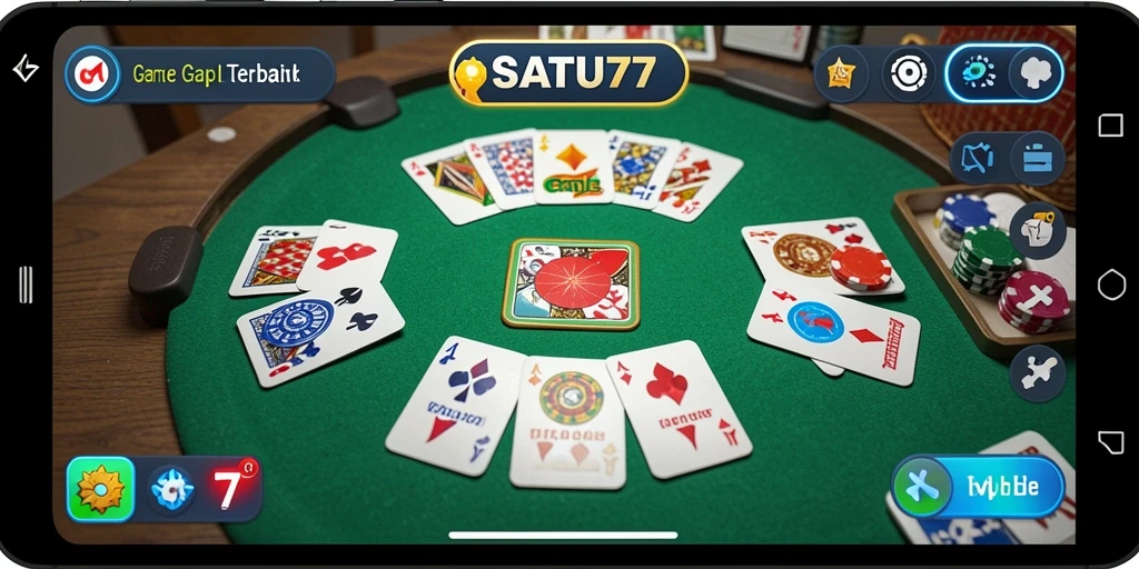 Screenshot gameplay seru Gaple di SATU77.