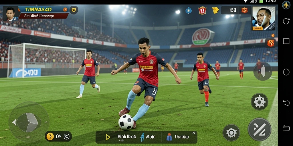 Tampilan gameplay yang menegangkan dalam TIMNAS4D.